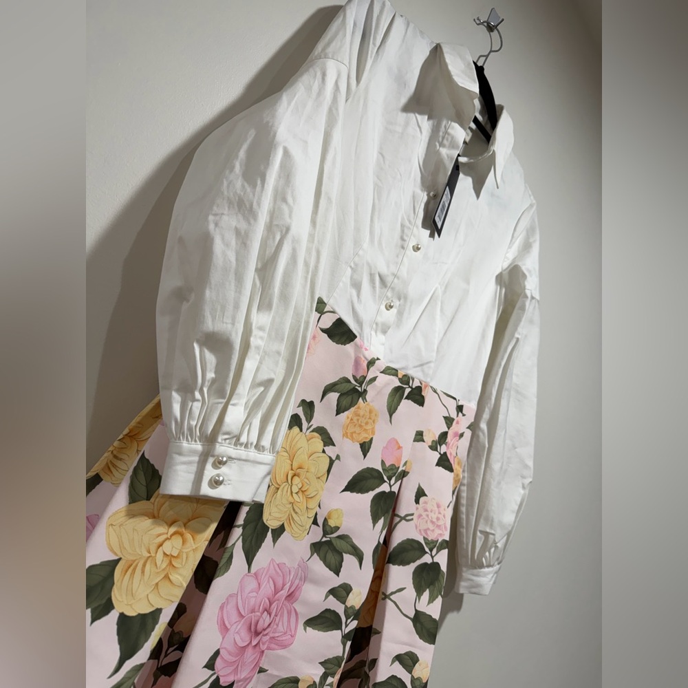 NEW Sachin & Babi Florence Gown - White/Pink Lemonade Bouquet Floral Maxi, sz 2 - Picture 9 of 17